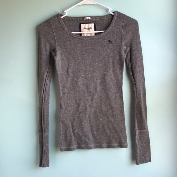 abercrombie kids Other - abercrombie kids gray long sleeve waffle tee